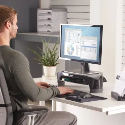 Clearance Fellowes Smart Suites Monitor Riser Plus, Adjustable, Up to 21