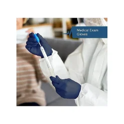 Powder Free Nitrile Gloves, Latex Free, Medium, Navy Blue, 50/Box (FMN100179)<FifthPulse Best