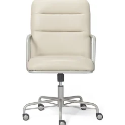 Office Chairs*Finch Franklin Bonded Leather Computer and Desk Chair, Ivory White (CHR10060C)