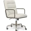 Office Chairs*Finch Franklin Bonded Leather Computer and Desk Chair, Cream White (CHR10060D)