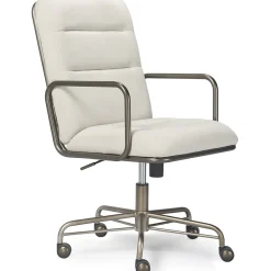 Office Chairs*Finch Franklin Bonded Leather Computer and Desk Chair, Cream White (CHR10060D)