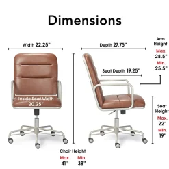 Office Chairs*Finch Franklin Bonded Leather Computer and Desk Chair, Camel (CHR10060B)