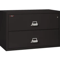 File Cabinets*FireKing Classic 2-Drawer Lateral File Cabinet, Fire Resistant, , Letter/Legal, 44.5"W (2-4422-CBL) Black