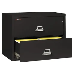 File Cabinets*FireKing Classic 2-Drawer Lateral File Cabinet, Fire Resistant, Letter/Legal, Black, 37.5"W (2-3822-CBL)