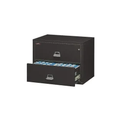 File Cabinets*FireKing Classic 2-Drawer Lateral File Cabinet, Fire Resistant, Letter/Legal, Black, 37.5"W (2-3822-CBL)