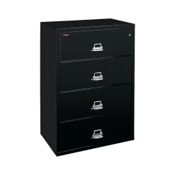 File Cabinets*FireKing Classic 4-Drawer Lateral File Cabinet, Fire Resistant, Letter/Legal, Black, 31.19"W (4-3122-CBL)