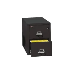 File Cabinets*FireKing 1-Hour 2-Drawer Vertical File Cabinet, Legal Size, Fire Resistant, 27 3/4"H x 20 13/16"W x 31 9/16"D, Black