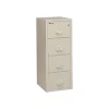 File Cabinets*FireKing 1-Hour 25"Fire Resistant Vertical Cabinet, Legal, 4-Dwr, Parchment, 52 3/4"H x 20 13/16"W x 25 1/16"D, Inside Delivery