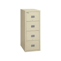 File Cabinets*FireKing Patriot 4-Drawer Vertical File Cabinet, Fire Resistant, Legal, Beige, 31.56"D (4P-2131-CPA)
