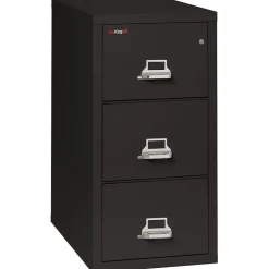 File Cabinets*FireKing Vertical 3 Drawer Legal Fireproof File Cabinet - Black (3-3121-CBLI)