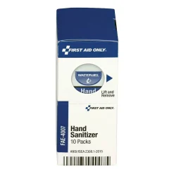 First Aid Only Antiseptic Hand Sanitizer Packets, 10/Box (FAE-4007)<SmartCompliance Online