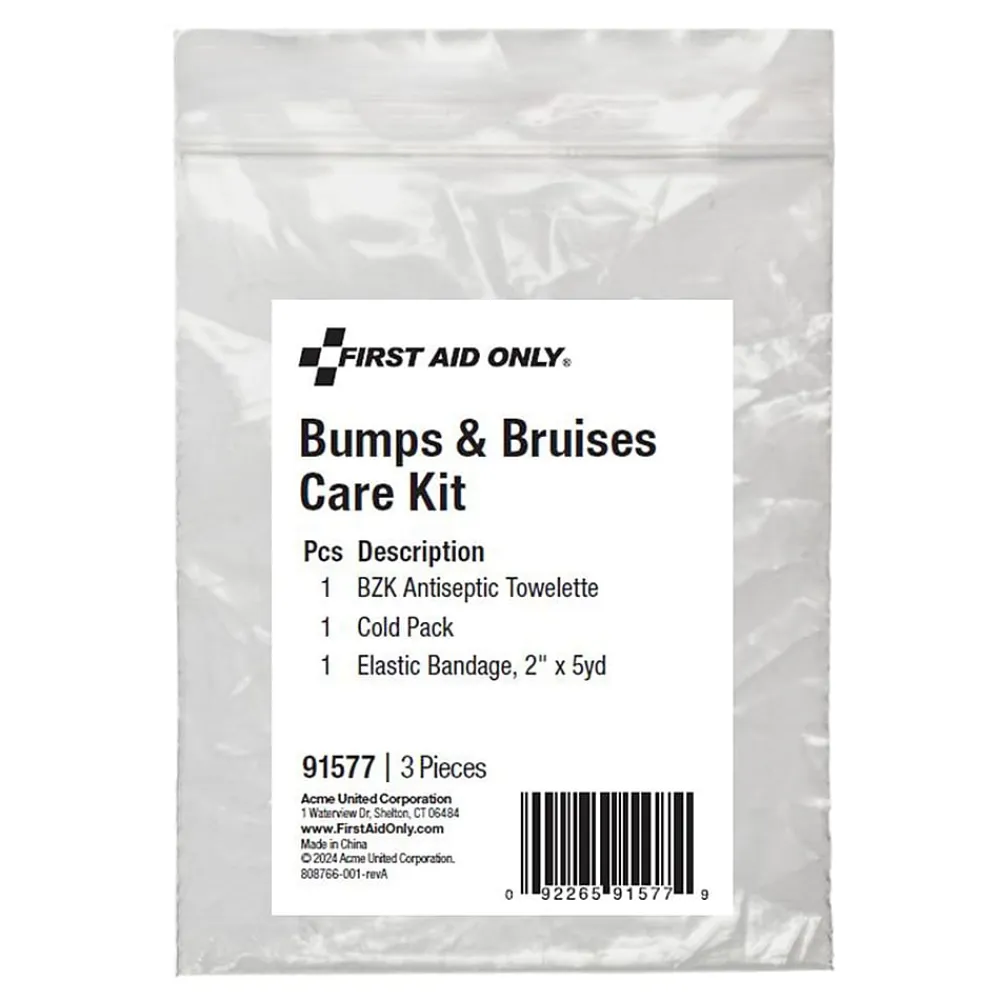 First Aid Only Bumps and Bruises Care Kit,3 Pieces, 25 Packs/Carton (91577)