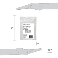 First Aid Only Cuts and Scrapes Care Kit,6 Pieces, 25 Packs/Carton (91576)