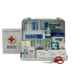 First Aid Only Metal First Aid Kit, ANSI 2015 Class A, 25 People, 89 Pieces (90560)