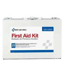 First Aid Only Metal First Aid Kit with Medication, 25 People, 106 Pieces (224-U/FAO)