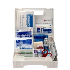 First Aid Only Plastic First Aid Kit, ANSI 2015 Class A, 25 People, 89 Pieces (90588)