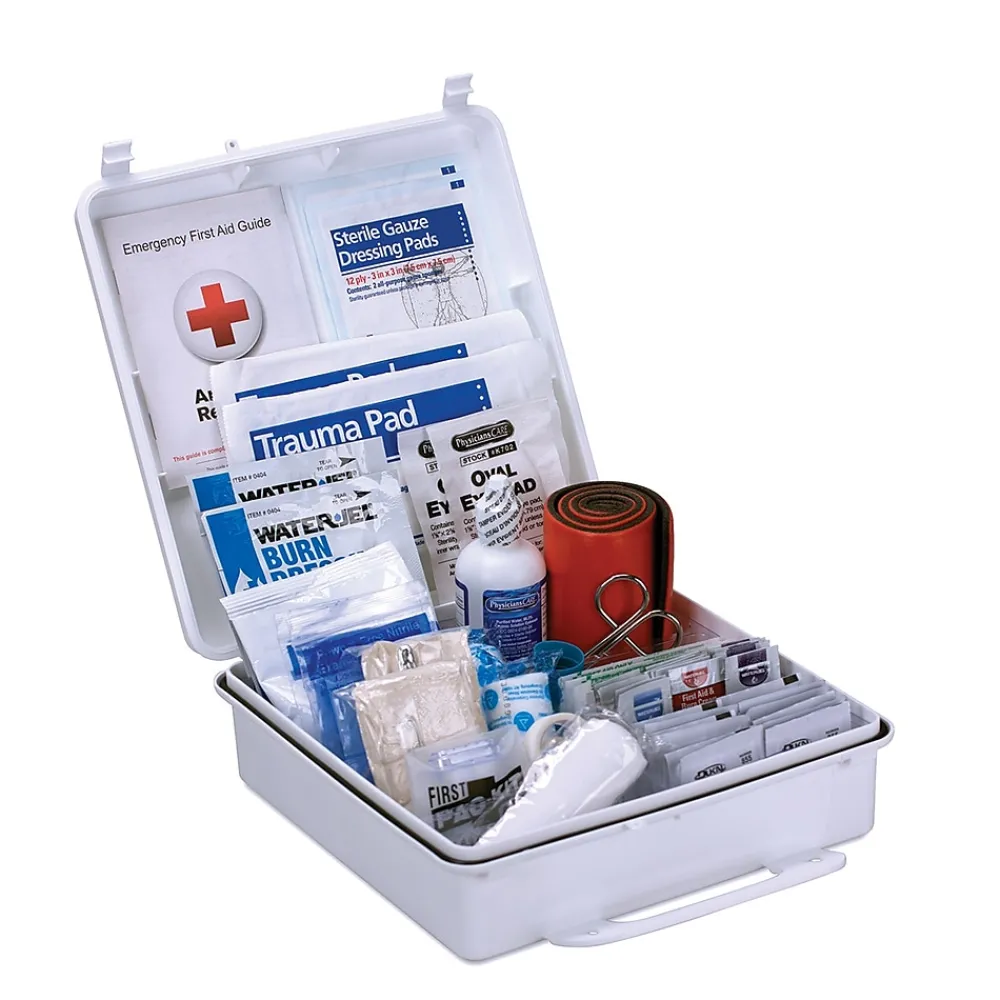 First Aid Only Plastic First Aid Kit, ANSI 2015 Class B, 50 People, 199 Pieces (90566)