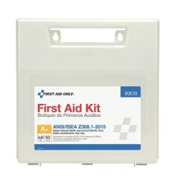 First Aid Only Plastic First Aid Kit, ANSI 2015 Class A+, 50 People, 183 Pieces (90639)