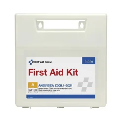 First Aid Only Plastic First Aid Kit,ANSI 2021 Class A, 50 People, 184 Pieces (91329)