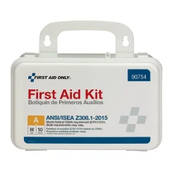 First Aid Only Plastic Weatherproof First Aid Kit, ANSI 2015 Class A, 10 People, 71 Pieces (90754)