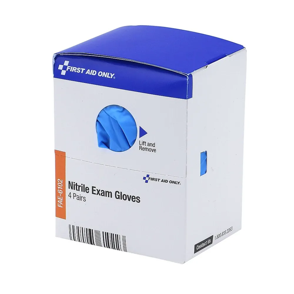First Aid Only , Refill, Powder Free Nitrile Exam Gloves, Latex Free, Large, 8/Box (FAE-6102)<SmartCompliance Online