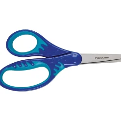 Scissors|Fiskars SoftGrip 5" Steel Kids Scissors, Blunt Tip, Assorted Colors (9422)