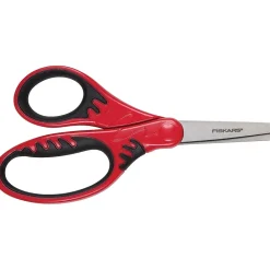 Scissors|Fiskars SoftGrip 5" Steel Kids Scissors, Blunt Tip, Assorted Colors (9422)