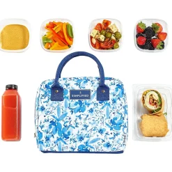 Fit & Fresh Simplified Lunch Bag, Blue Floral (7039SIM3166)