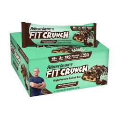 FITCRUNCH Gluten-Free Mint Chocolate Chip High-Protein Baked Bar, 1.62 oz., 9 Bars/Box (FC207E)