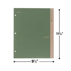 Pocket Folders|Five Star 100% Recycled 3-Hole Punched 2-Pocket Paper Folder, Assorted Colors (330027-22)