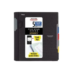 Subject Notebooks|Five Star Advance 5-Subject Subject Notebooks, 8.5" x 11", College Ruled, 200 Sheets (06326)