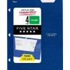Pocket Folders|Five Star 4-Pocket Laminated Folder, Assorted Colors (33106)