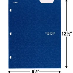 Pocket Folders|Five Star 4-Pocket Laminated Folder, Assorted Colors (33106)