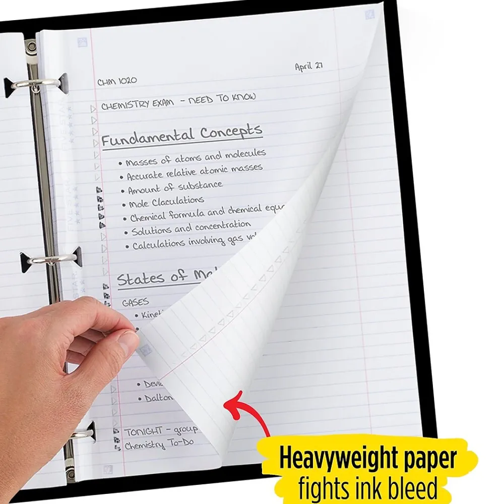 Filler Paper|Five Star Reinforced College Ruled Filler Paper, 8.5" x 11", 100 Sheets/Pack (17102/17010)