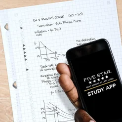 Filler Paper|Five Star Reinforced Graph Paper, 8.5" x 11", 3-Hole Punched, 80 Sheets/Pack (170122/170036)