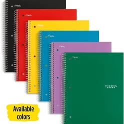 Subject Notebooks|Five Star 1-Subject Notebooks, 8" x 10.5", Wide Ruled, 100 Sheets, Each (05238/07635)