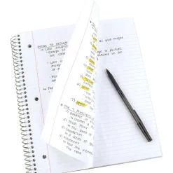 Notebooks|Five Star 1-Subject Notebook, 8.5" x 11", College Ruled, 100 Sheets, (72053) Red