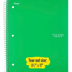 Subject Notebooks|Five Star ® Wirebound Notebook, 1-Subject Notebook, 8.5