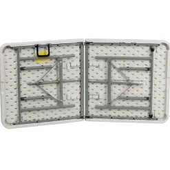 Folding Tables*Flash Furniture 60" x 30" Plastic Rectangular Bi-Folding Table, Granite White, 10/Pack