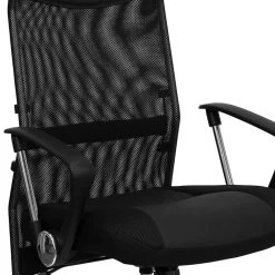 Office Chairs*Flash Furniture Abney Ergonomic Leather and Mesh Swivel High Back Task Office Chair, Black (BT905)