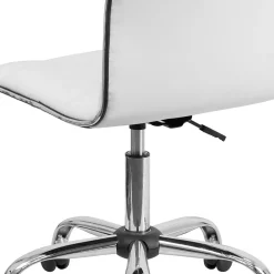 Office Chairs*Flash Furniture Alan Armless Vinyl Swivel Low Back Task Office Chair, White/Chrome (DS512BWH)