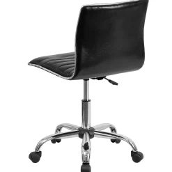 Office Chairs*Flash Furniture Alan Armless Vinyl Swivel Low Back Task Office Chair, Black/Chrome (DS512BBK)