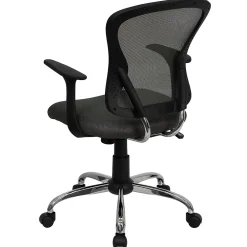 Office Chairs*Flash Furniture Alfred Ergonomic Mesh Swivel Mid-Back Task Office Chair, Dark Gray (H8369FDKGY)