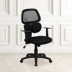 Office Chairs*Flash Furniture Ariel Ergonomic Mesh Swivel Mid-Back Task Office Chair, Black (BT2755BK)