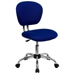 Office Chairs*Flash Furniture Beverly Armless Ergonomic Mesh Swivel Mid-Back Padded Task Office Chair, Blue (H2376FBLUE)