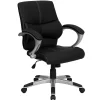 Office Chairs*Flash Furniture Bodie LeatherSoft Swivel Mid-Back Manager's Office Chair, Black (H9637L2MID)