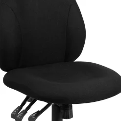 Office Chairs*Flash Furniture Brandy Armless Ergonomic Fabric Swivel Mid-Back Task Office Chair, Black (BT90297M)