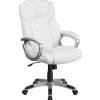 Office Chairs*Flash Furniture Carolyn LeatherSoft Swivel Mid-Back Executive Office Chair, White (GO2236MWH)