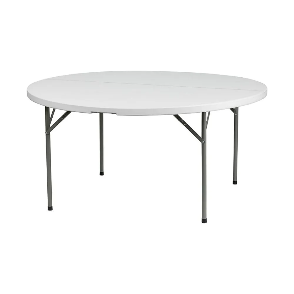 Folding Tables*Flash Furniture 60"Dia. Folding Table, Granite White, 15/Pack (15DADYCZ154GW)