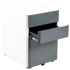File Cabinets*Flash Furniture 3-Drawer Cabinet, Legal & Letter Files, White/Charcoal, 21
